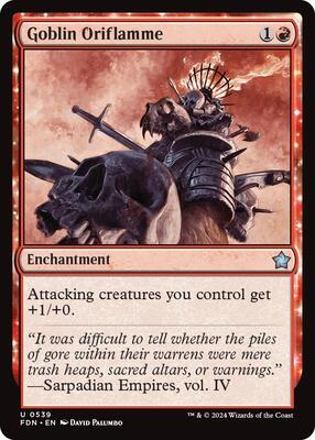 Goblin Oriflamme card from Foundations