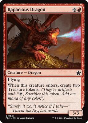 Rapacious Dragon card from Foundations