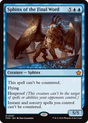 Sphinx of the Final Word (0597) card from Foundations