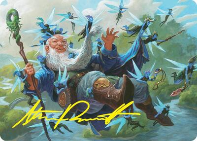 Mischievous Mystic Art Card (7/54) (Gold-Stamped Signature) card from Art Series: Foundations