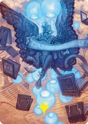 Sphinx of Forgotten Lore Art Card (33/54) (Gold-Stamped Signature) card from Art Series: Foundations