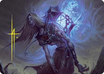 Soul-Shackled Zombie Art Card (9/54) (Gold-Stamped Signature) card from Art Series: Foundations