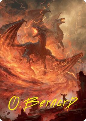 Rite of the Dragoncaller Art Card (38/54) (Gold-Stamped Signature) card from Art Series: Foundations