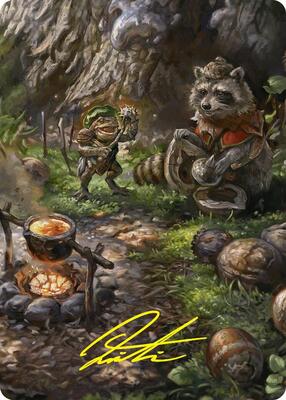 Sylvan Scavenging Art Card (46/54) (Gold-Stamped Signature) card from Art Series: Foundations
