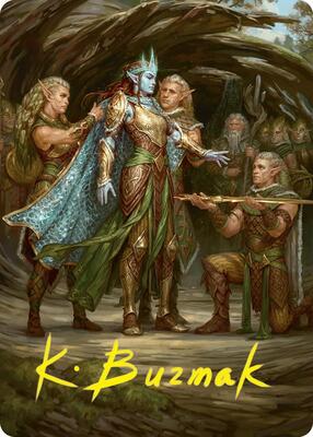 Lathril, Blade of the Elves Art Card (48/54) (Gold-Stamped Signature) card from Art Series: Foundations
