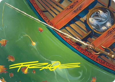 Fishing Pole Art Card (18/54) (Gold-Stamped Signature) card from Art Series: Foundations