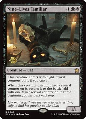 Nine-Lives Familiar card from Prerelease Cards