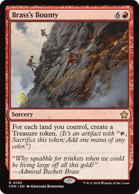 Brass's Bounty (FDN) card from Prerelease Cards