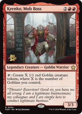 Krenko, Mob Boss card from Prerelease Cards