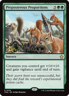 Preposterous Proportions card from Prerelease Cards
