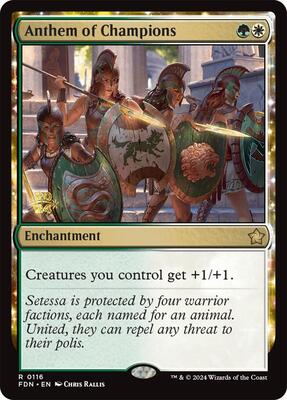 Anthem of Champions card from Prerelease Cards