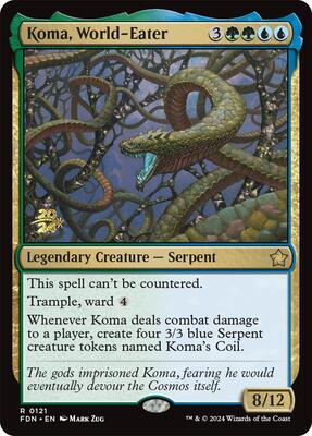 Koma, World-Eater card from Prerelease Cards