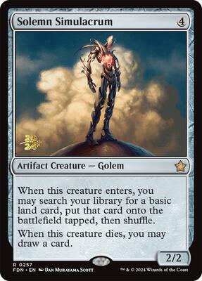 Solemn Simulacrum (FDN) card from Prerelease Cards