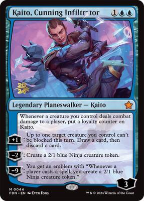 Kaito, Cunning Infiltrator card from Prerelease Cards