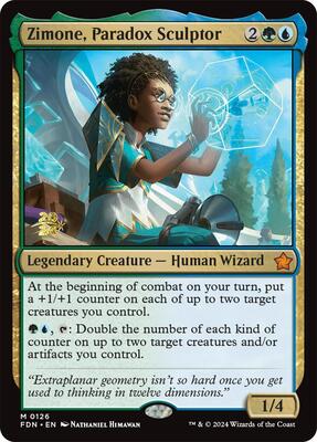Zimone, Paradox Sculptor card from Prerelease Cards