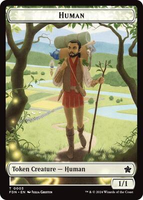 Human // Knight Double-Sided Token card from Foundations