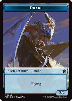 Drake // Goblin Doubled-Sided Token card from Foundations