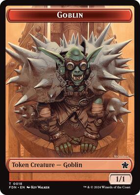 Goblin // Insect Doubled-Sided Token card from Foundations