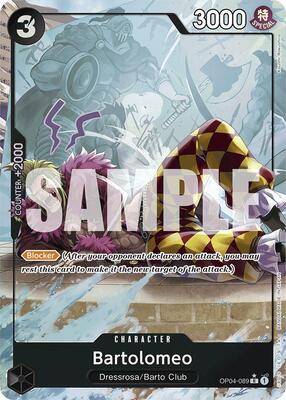 Bartolomeo (OP04-089) (Full Art) card from Premium Booster -The Best-