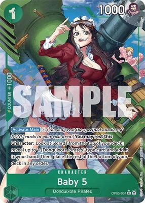 Baby 5 (OP05-034) (Alternate Art) card from Premium Booster -The Best-