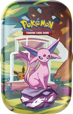 Prismatic Evolutions Mini Tin [Espeon] card from SV: Prismatic Evolutions