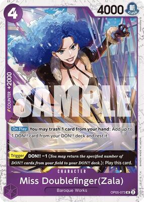 Miss Doublefinger(Zala) (Jolly Roger Foil) card from Premium Booster -The Best-