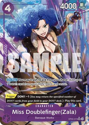 Miss Doublefinger(Zala) (Full Art) card from Premium Booster -The Best-