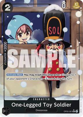 One-Legged Toy Soldier (Alternate Art) card from Premium Booster -The Best-
