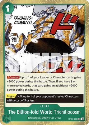 The Billion-fold World Trichiliocosm (Jolly Roger Foil) card from Premium Booster -The Best-