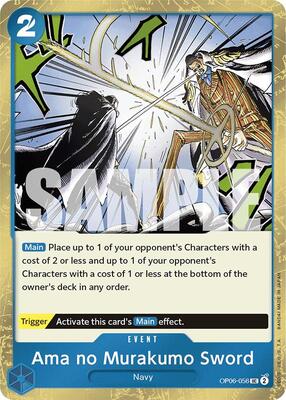 Ama no Murakumo Sword (Jolly Roger Foil) card from Premium Booster -The Best-