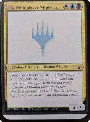 The Multiplayer Nitpickers card from Un-Known Event Playtest Cards