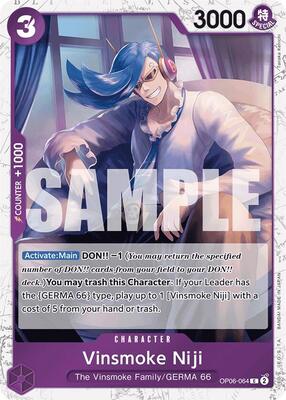 Vinsmoke Niji (OP06-064) (Jolly Roger Foil) card from Premium Booster -The Best-