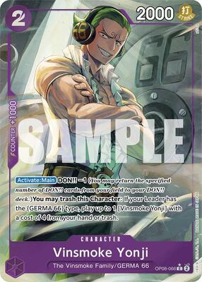 Vinsmoke Yonji (OP06-066) (Full Art) card from Premium Booster -The Best-