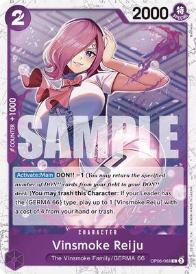 Vinsmoke Reiju (OP06-068) (Jolly Roger Foil) card from Premium Booster -The Best-