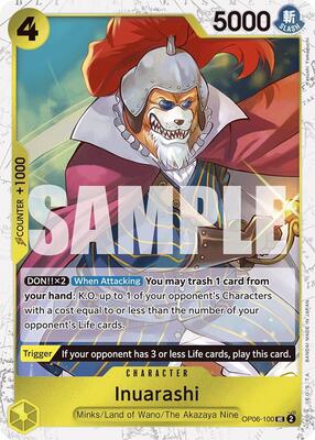 Inuarashi (Jolly Roger Foil) card from Premium Booster -The Best-