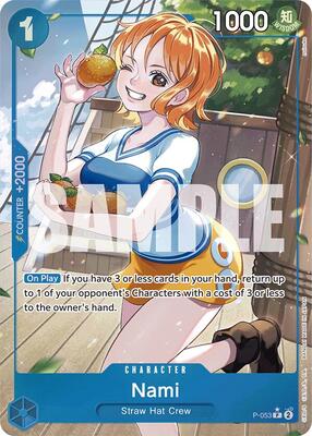 Nami (P-053) (Full Art) card from Premium Booster -The Best-