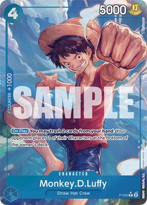 Monkey.D.Luffy (P-055) (Full Art) card from Premium Booster -The Best-