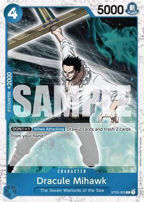 Dracule Mihawk (ST03-005) (Jolly Roger Foil) card from Premium Booster -The Best-