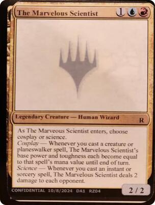 The Marvelous Scientist card from Un-Known Event Playtest Cards