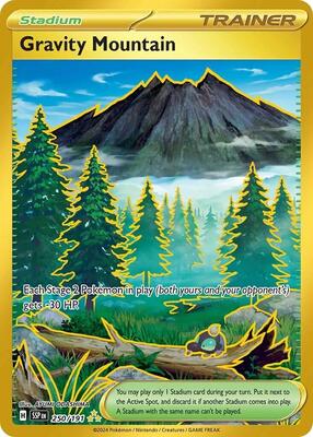 Gravity Mountain - 250/191 card from SV08: Surging Sparks