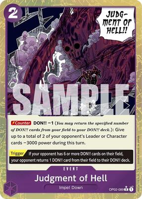 Judgment of Hell (Textured Foil) card from Premium Booster -The Best-