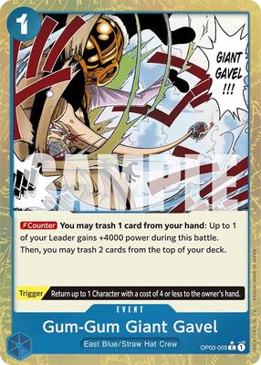 Gum-Gum Giant Gavel (Textured Foil) card from Premium Booster -The Best-