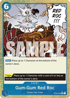 Gum-Gum Red Roc (Textured Foil) card from Premium Booster -The Best-