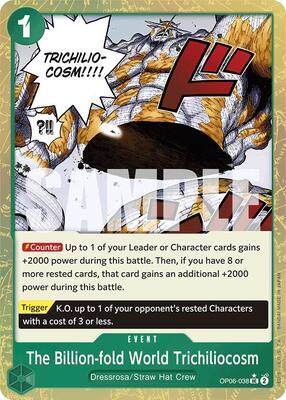 The Billion-fold World Trichiliocosm (Textured Foil) card from Premium Booster -The Best-