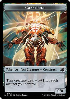 Construct Token // Plot Token Double-Sided Token card from Outlaws of Thunder Junction: The Big Score