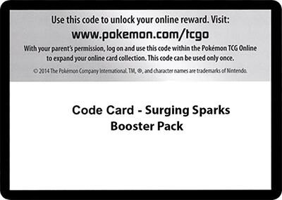 Code Card - Surging Sparks Booster Pack card from SV08: Surging Sparks