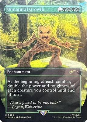Unnatural Growth (0865) (Rainbow Foil) card from Secret Lair Drop Series