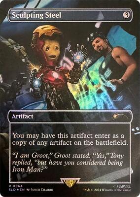 Sculpting Steel (Rainbow Foil) card from Secret Lair Drop Series