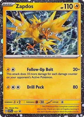 Zapdos - 157 (Cosmos Holo) card from SV: Scarlet & Violet Promo Cards
