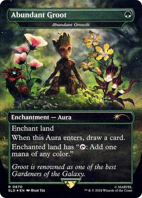 Abundant Groot - Abundant Growth (Rainbow Foil) card from Secret Lair Drop Series